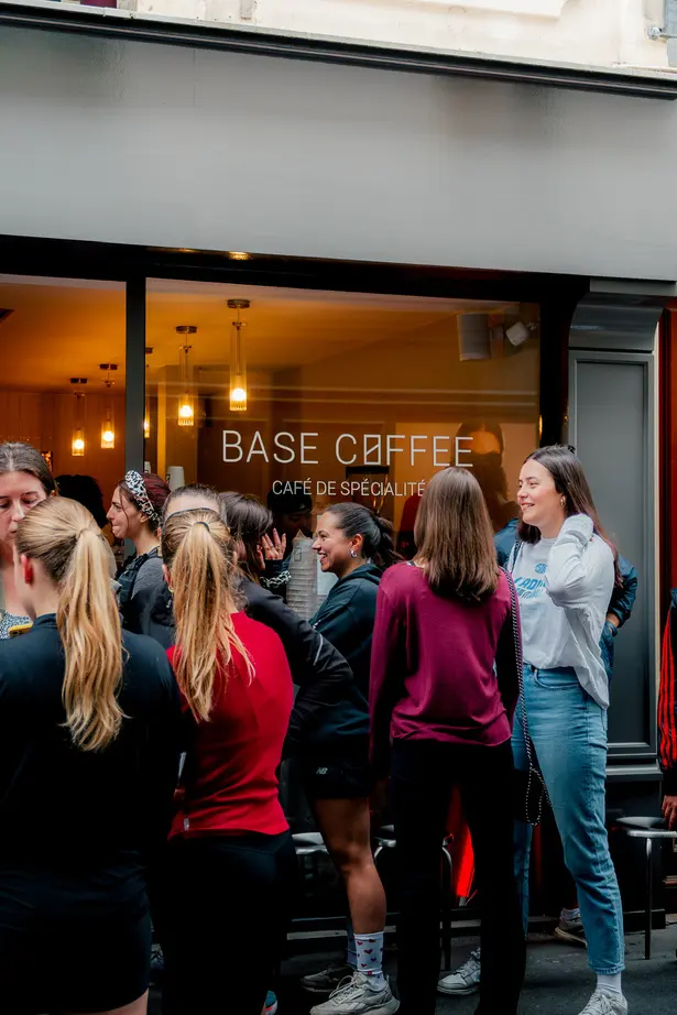 Crowd inside Base Coffee